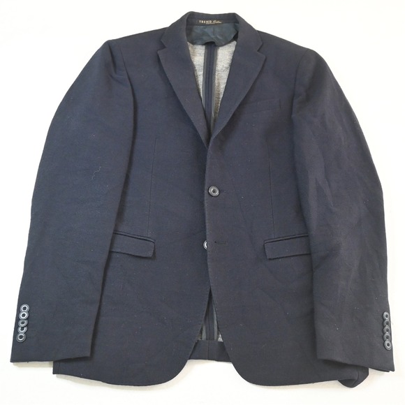 Corneliani 38R Navy Blue Soft Shoulder Italy Mens Blazer Suit Jacket Sport Coat